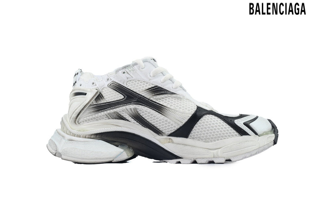 Balenciaga Runner men's shoes  women sneakers – White & Black