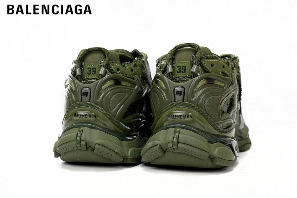 Balenciaga Runner men's shoes  women sneakers — Green