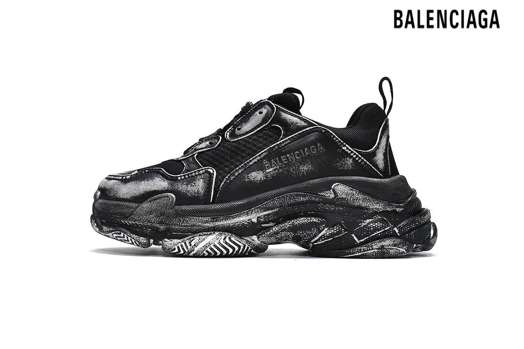 Balenciaga Triple S men's shoes  women sneakers Clear Sole Sneaker Cream Off White