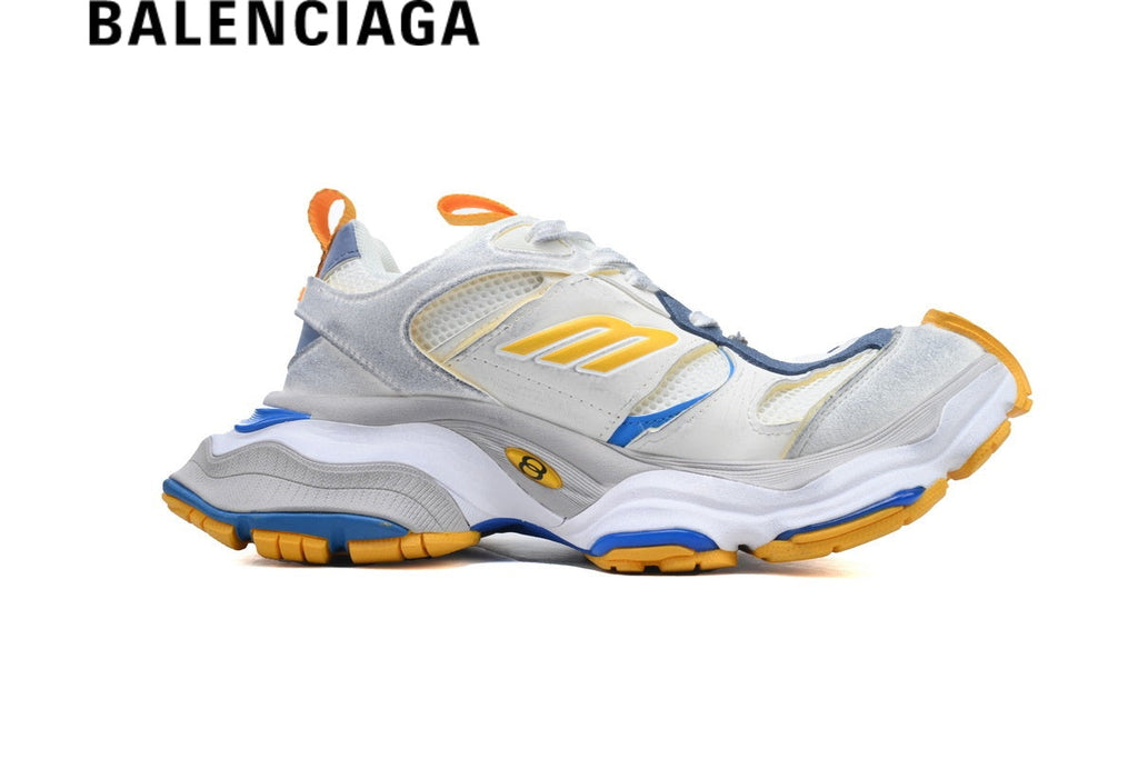 Balenciaga Cargo men's shoes  women sneakers White Yellow Blue