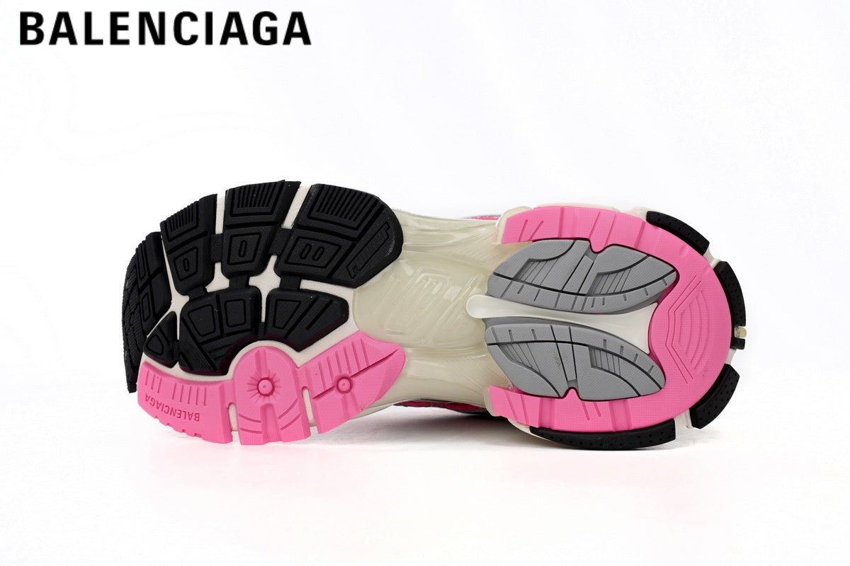 Balenciaga Runner men's shoes  women sneakers — White / Pink
