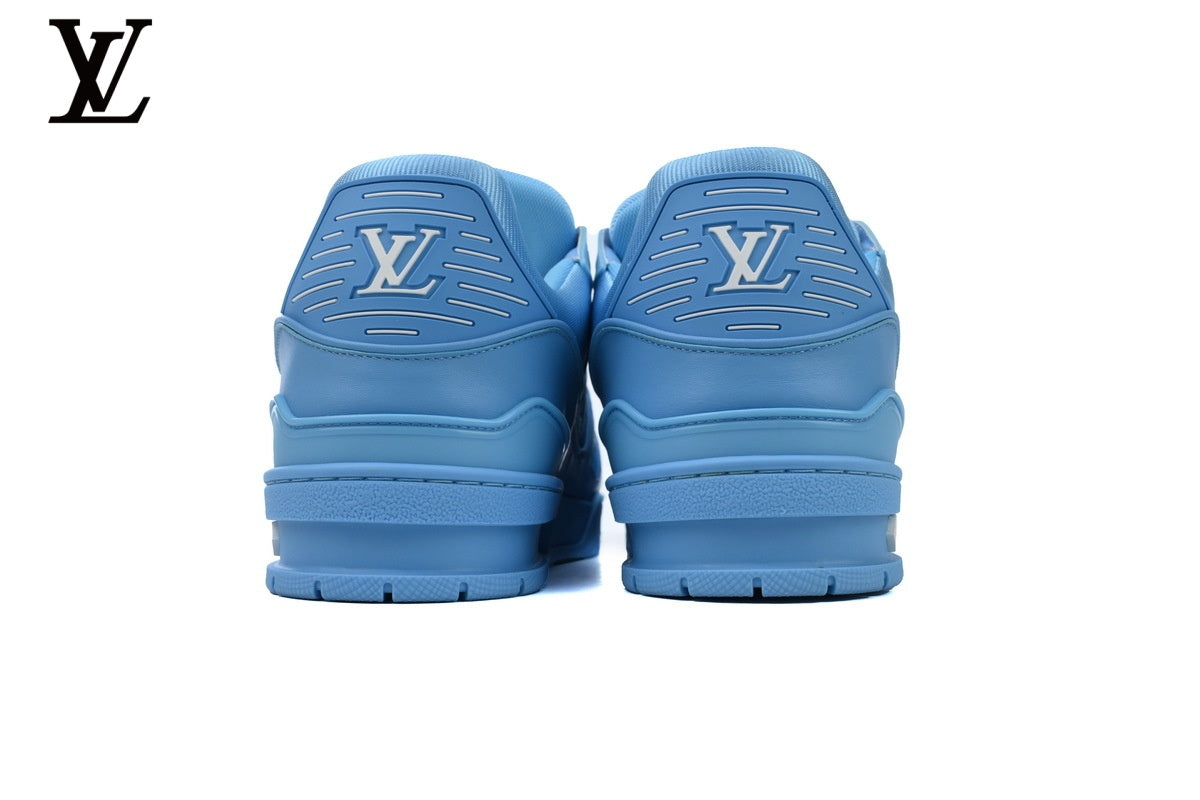 Louis Vuitton Trainer  shoes for man  women Sneaker – Blue Monogram