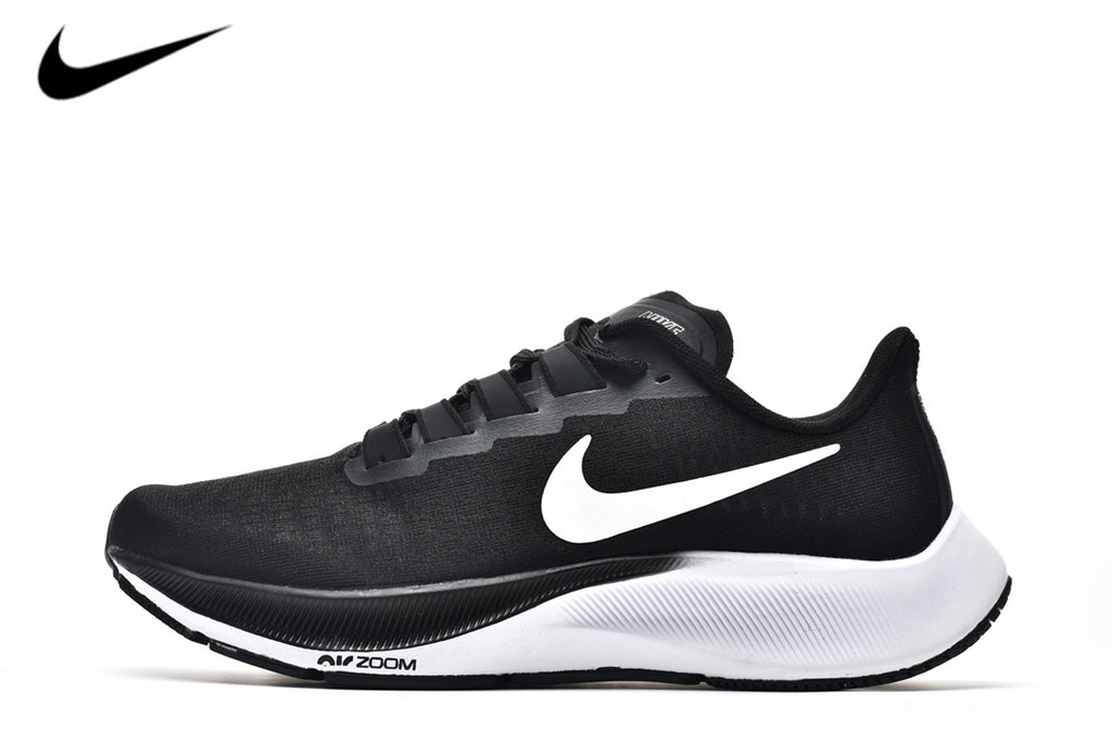 Nike Air Zoom Pegasus 37 – Black / White Mesh Running Sneakers