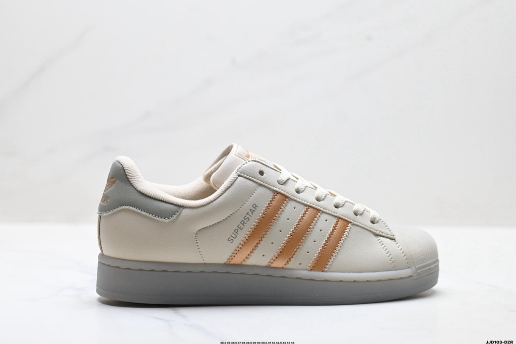 adidas Originals Superstar — Cream Clay-Orange & Grey | White Shell Toe
