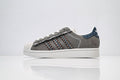 adidas Originals Superstar – Grey Suede with Multi-Color Webbing & White Shell Toe