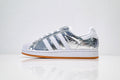 adidas Originals Superstar – Silver Snake-Embossed Upper with White 3-Stripes & Gum Shell Toe