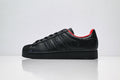 adidas Originals Superstar – Black Croc-Embossed Upper with Red Lining & White Shell Toe