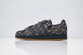 adidas Originals Superstar – Dark Floral Print Textile with Dark Grey & Gum Brown Shell Toe