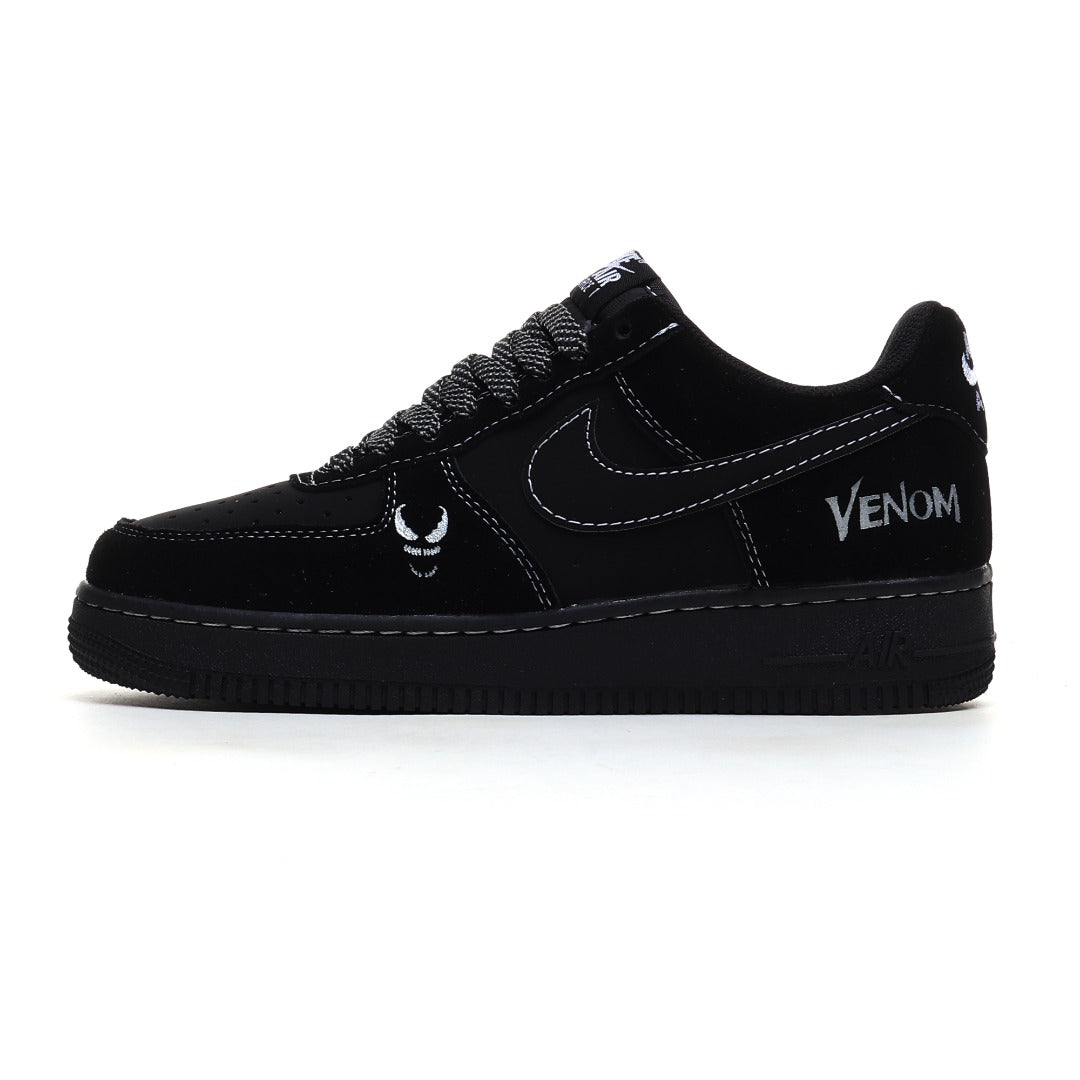 Nike Air Force 1 '07 Low 'Venom' – Black & White Marvel Custom Sneaker