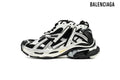 Balenciaga Runner Mid men's shoes  women sneakers Black White Vintage