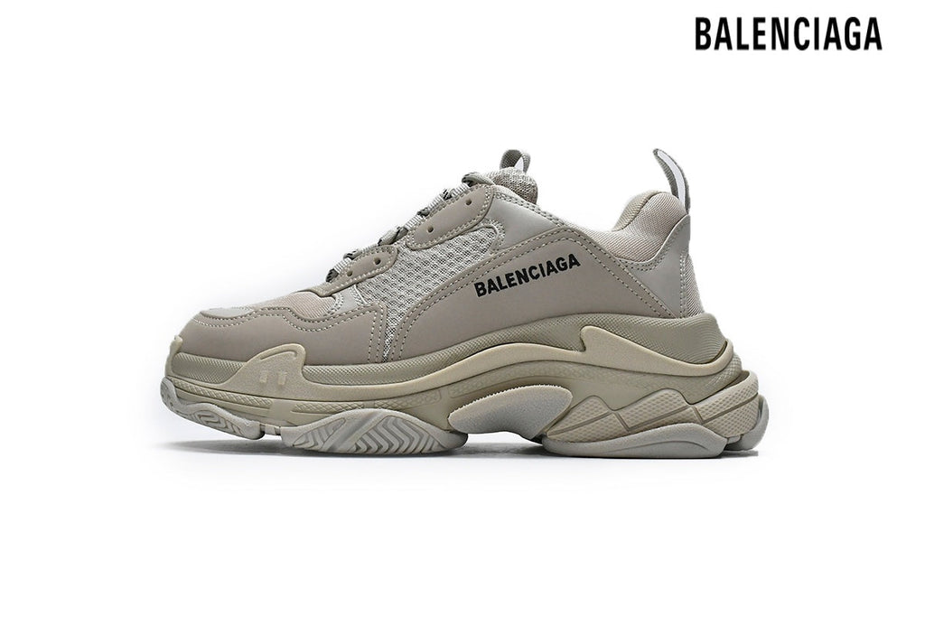 Balenciaga Triple S men's shoes  women sneakers Light Beige