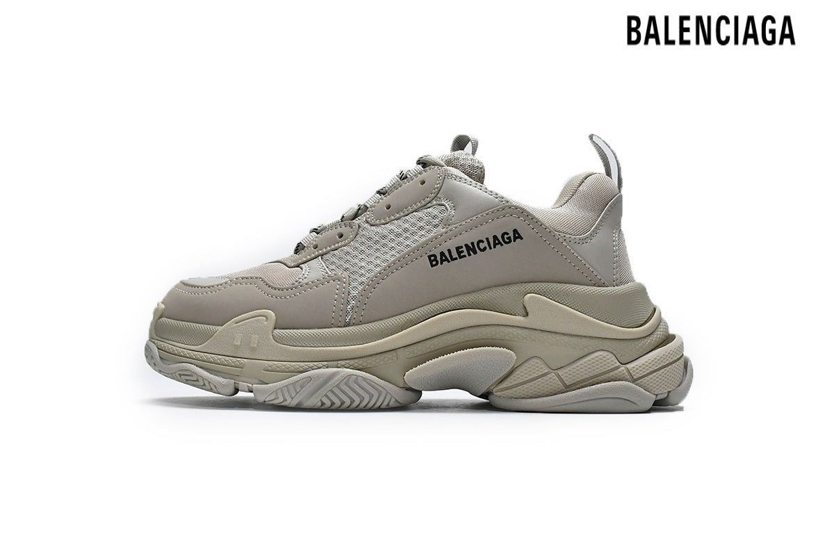 Balenciaga Triple S men's shoes  women sneakers Light Beige