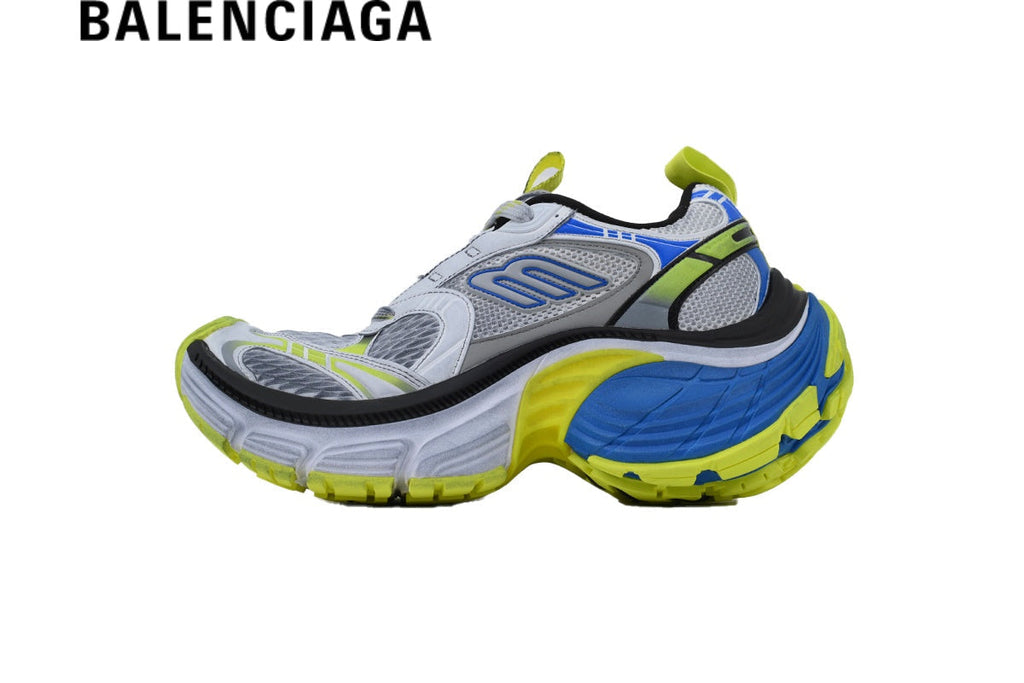Balenciaga Cargo men's shoes  women sneakers White Blue Lime