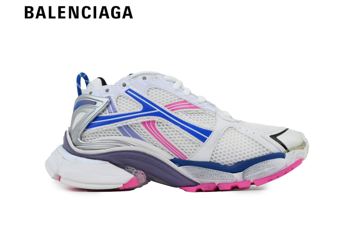 Balenciaga Runner men's shoes  women sneakers White Pink Purple