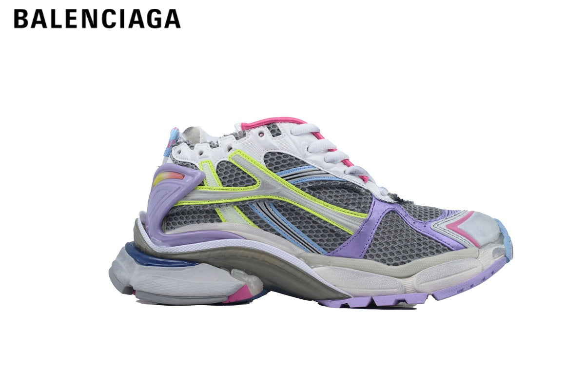 Balenciaga Runner men's shoes  women sneakers — Purple / Green / Pink