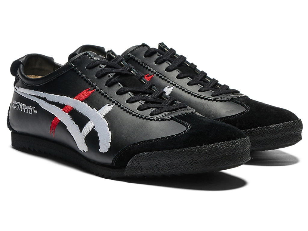 Onitsuka Tiger Mexico 66 Unisex Sneaker Black White Red Embroidery