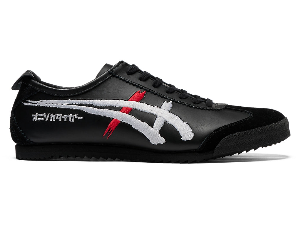 Onitsuka Tiger Mexico 66 Unisex Sneaker Black White Red Embroidery