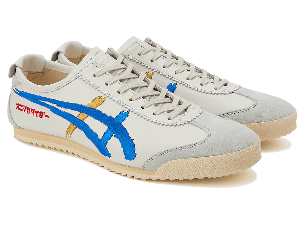 Onitsuka Tiger Mexico 66 Unisex Sneaker White Grey Blue Embroidery