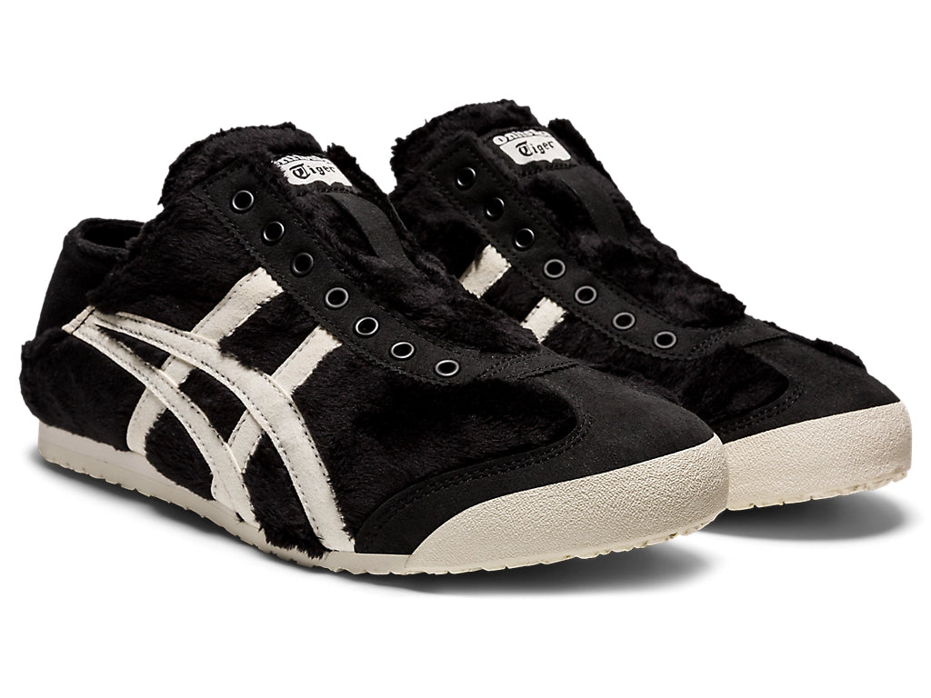 Onitsuka Tiger Mexico 66 Slip-On Unisex Sneaker Black Furry White