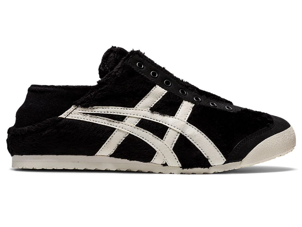 Onitsuka Tiger Mexico 66 Slip-On Unisex Sneaker Black Furry White