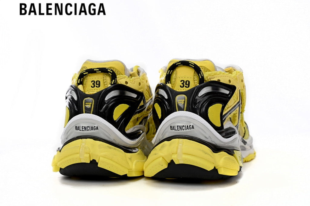Balenciaga Runner Sneaker — Yellow Mesh & Black Synthetic Overlays