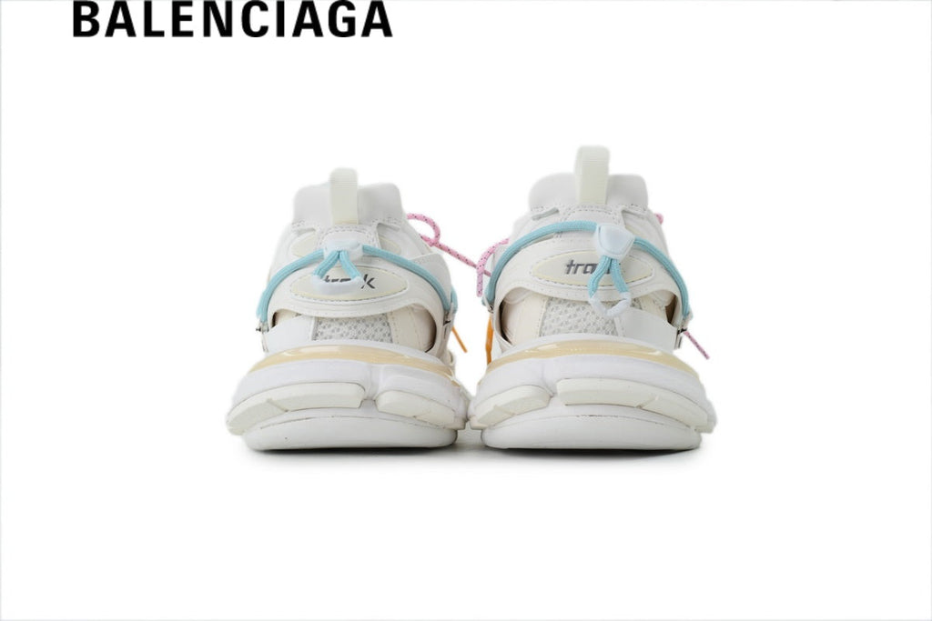 Balenciaga Track men's shoes  women sneakers White Multicolor Laces