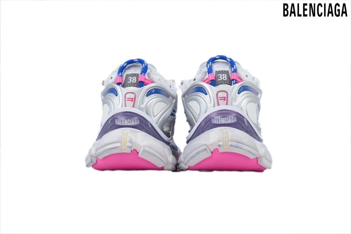 Balenciaga Runner men's shoes  women sneakers – White, Pink & Purple