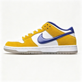 Nike Dunk Low – White / Yellow Suede / Purple Swoosh / Translucent Sole