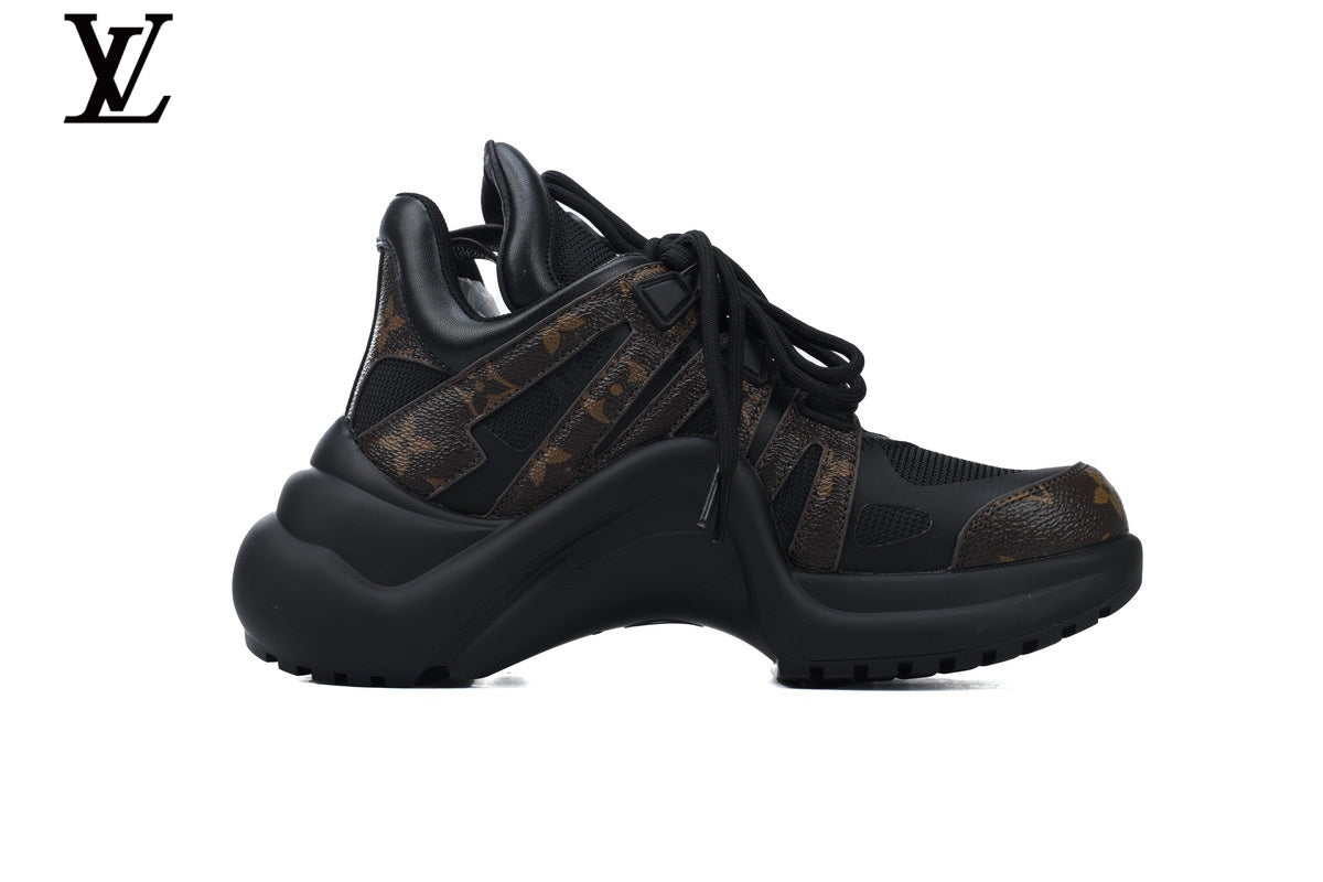 Louis Vuitton LV shoes for man  women Archlight Sneaker – Black Monogram