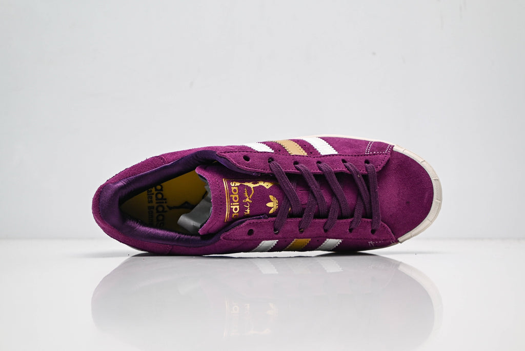 adidas Originals Superstar × Wales Bonner – Purple with Gold 3-Stripes & White Shell Toe