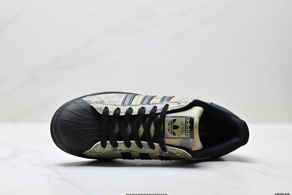 adidas Originals Superstar — Black Multicolor Paint Splash | Shell Toe
