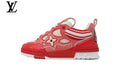 Louis Vuitton shoes for man  women Skate Sneakers - Red Speckled Mesh
