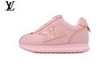 Louis Vuitton Low Top Sneaker in Pink Smooth Leather with Tone-on-Tone Logo