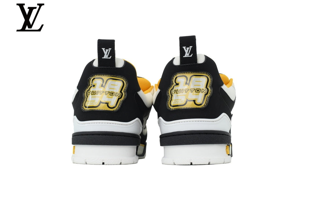 Louis Vuitton  shoes for man  women Skate Sneaker – Black, White & Yellow