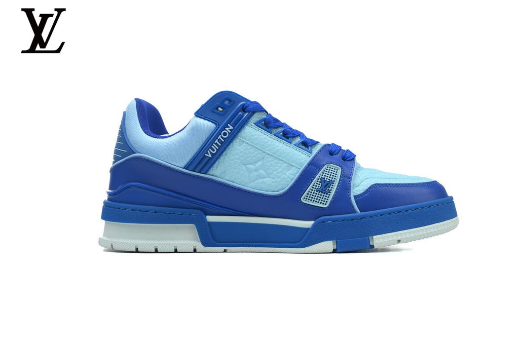 Louis Vuitton Trainer  shoes for man  women Sneaker – Two-Tone Blue Monogram