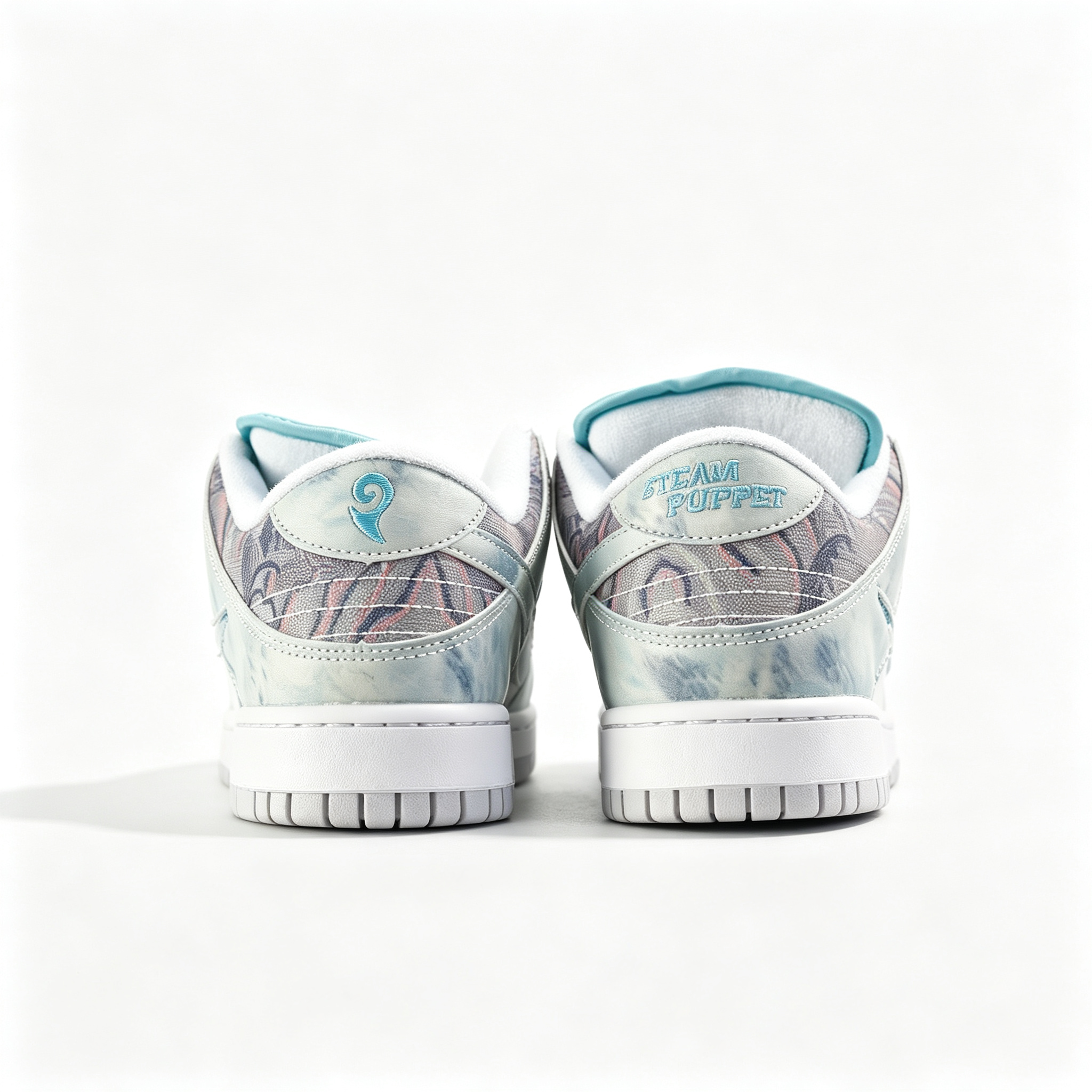 Nike Dunk Low — White / Light Teal Tie-Dye