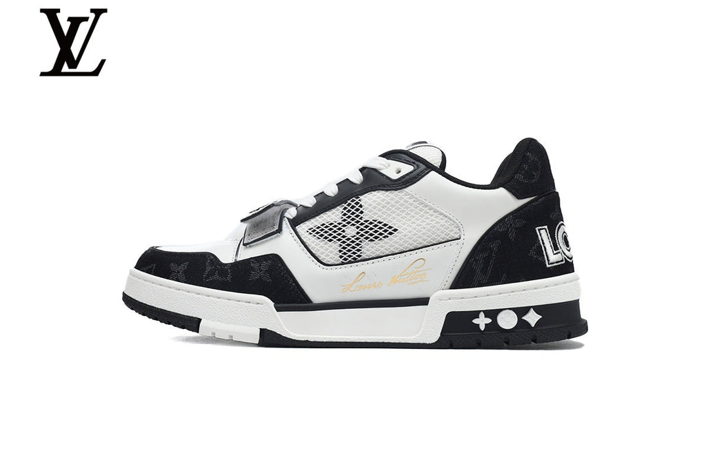 Louis Vuitton Trainer shoes for man  women Sneakers – Black & White