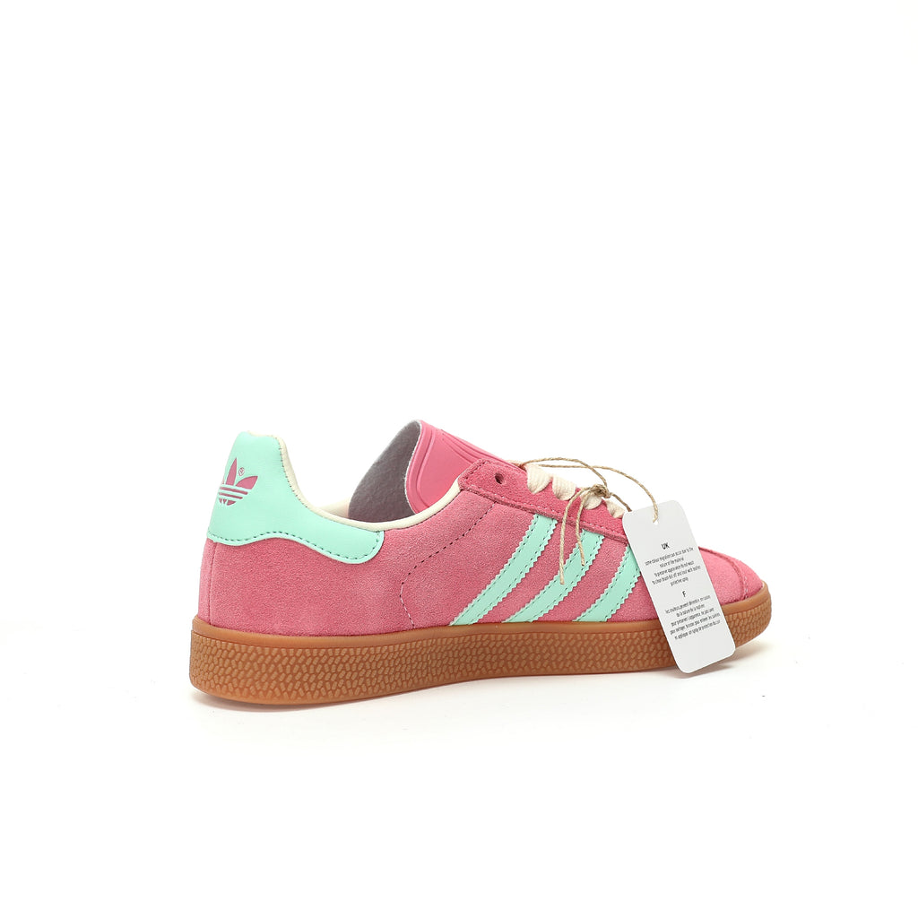 Adidas Originals Gazelle Indoor – Pink / Mint Green Gum Suede Low-Top Sneakers
