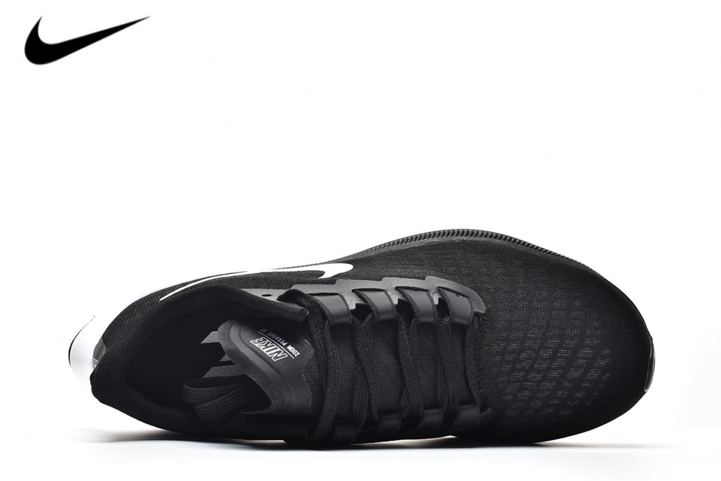 Nike Air Zoom Pegasus 37 – Black / White Mesh Running Sneakers