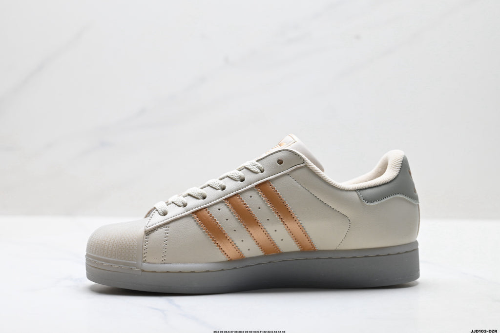 adidas Originals Superstar — Cream Clay-Orange & Grey | White Shell Toe