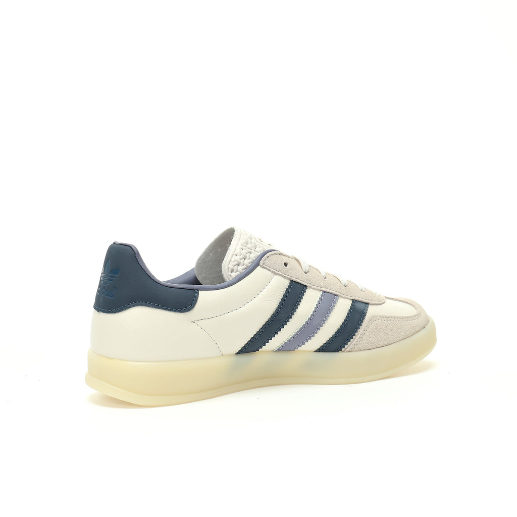 Adidas Originals Gazelle Indoor – Cream / White / Slate Blue Gum Suede & Leather Low-Top Sneakers