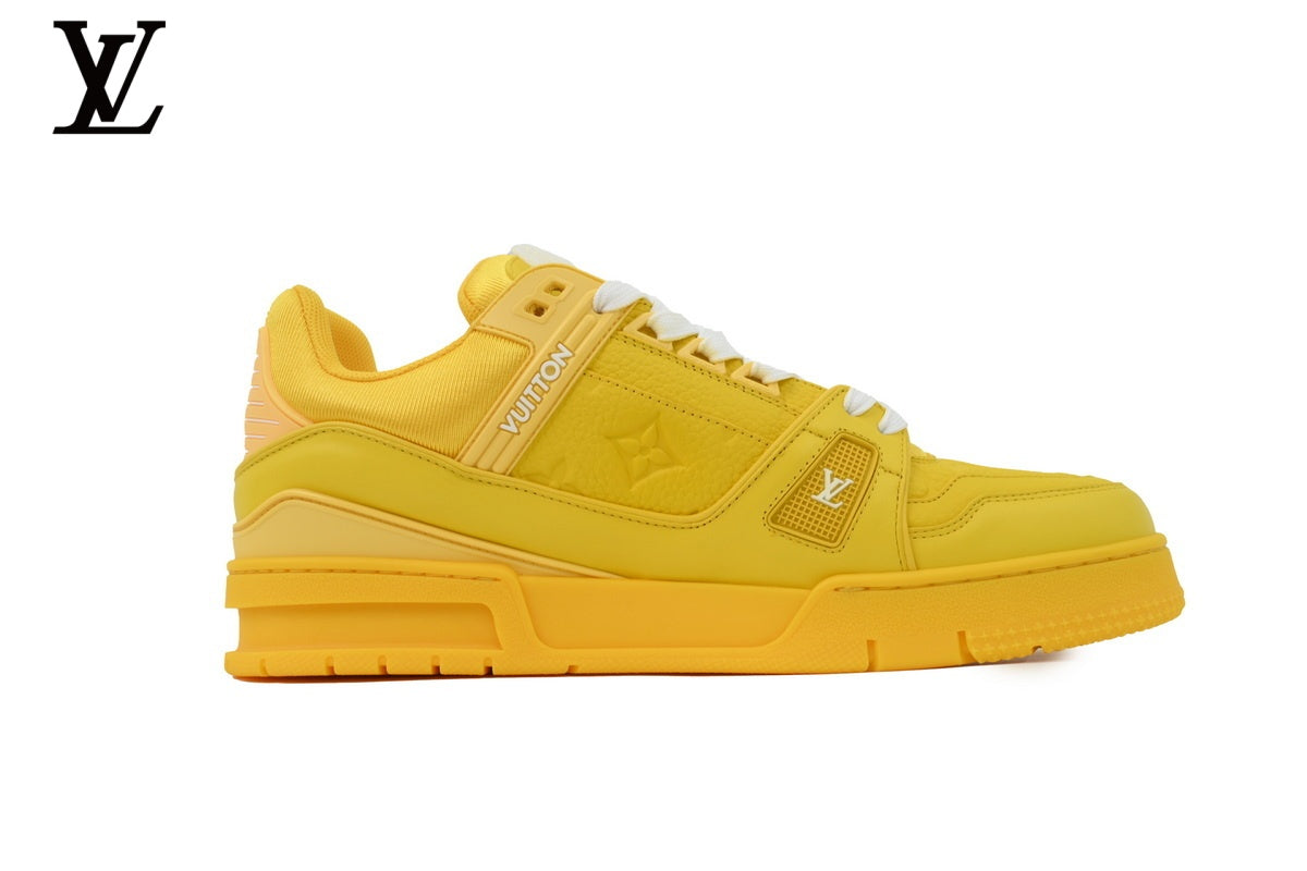 Louis Vuitton Trainer shoes for man  women Sneaker – Yellow Monogram