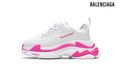Balenciaga Triple S men's shoes  women sneakers White Hot Pink