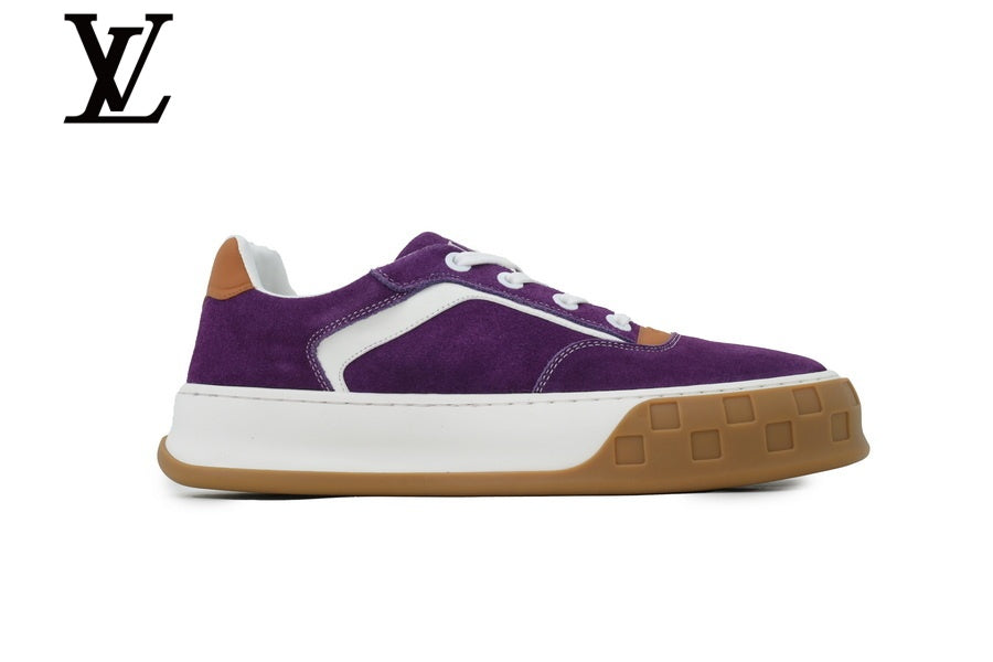 louis vuitton shoes for man  women sneakers Purple Suede-Look Skate Sneakers | Sizes 35–46