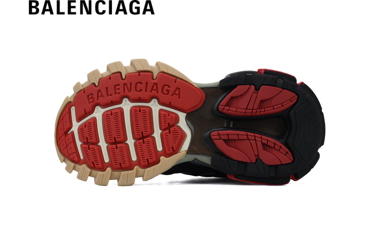 Balenciaga Track men's shoes  women sneakers in Black and Red