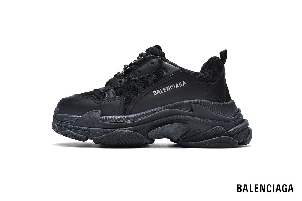 Balenciaga Triple S men's shoes  women sneakers – Triple Black