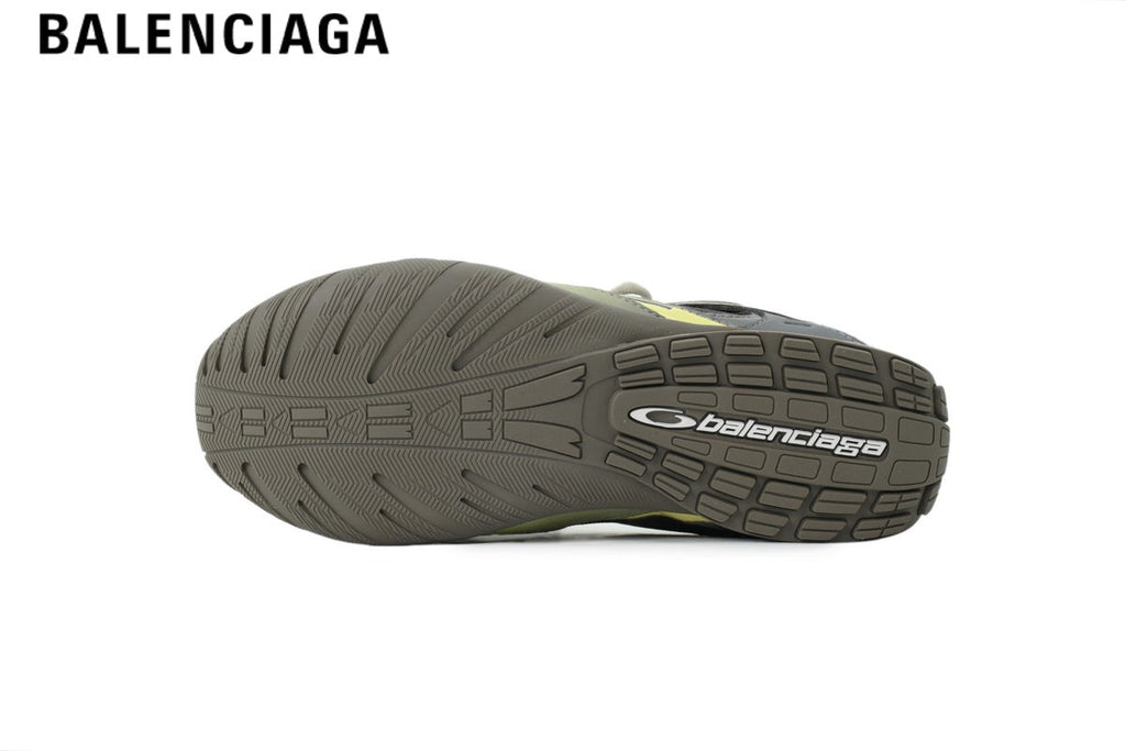 Balenciaga Skate men's shoes  women sneakers— Grey, Blue & Yellow