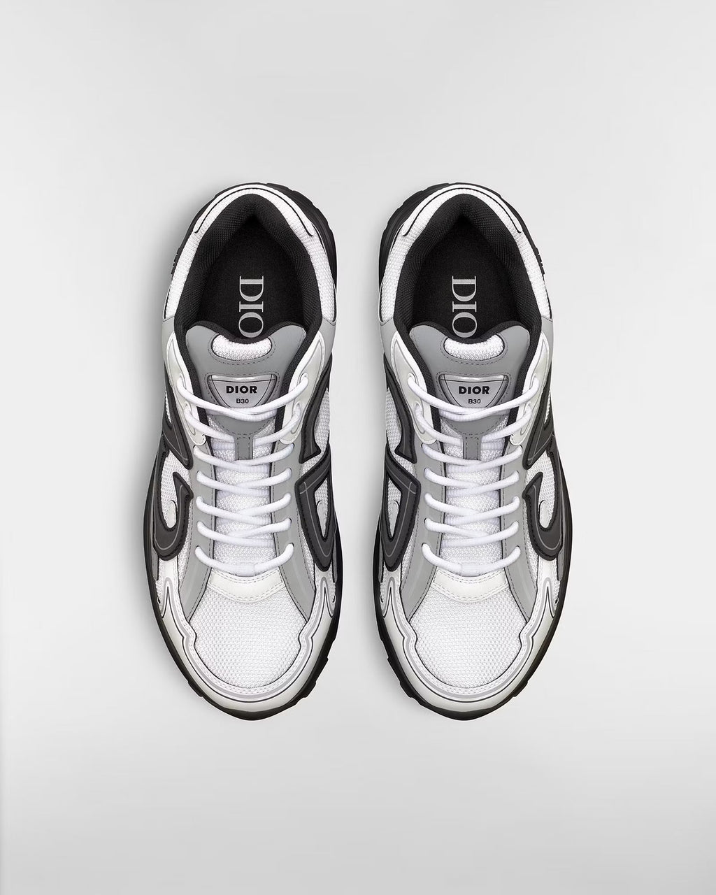 Dior B30 Women's & Men's Shoes - White / Grey / Black Low-Top Sneakers