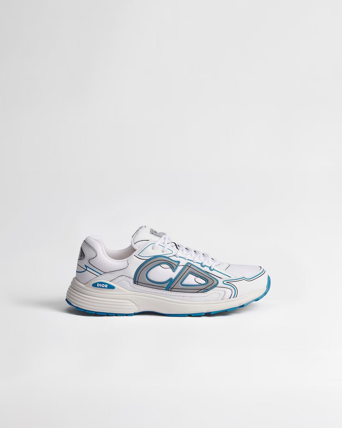 Dior B30 Women's & Men's Shoes - White / Silver Grey / Turquoise Blue Sneakers