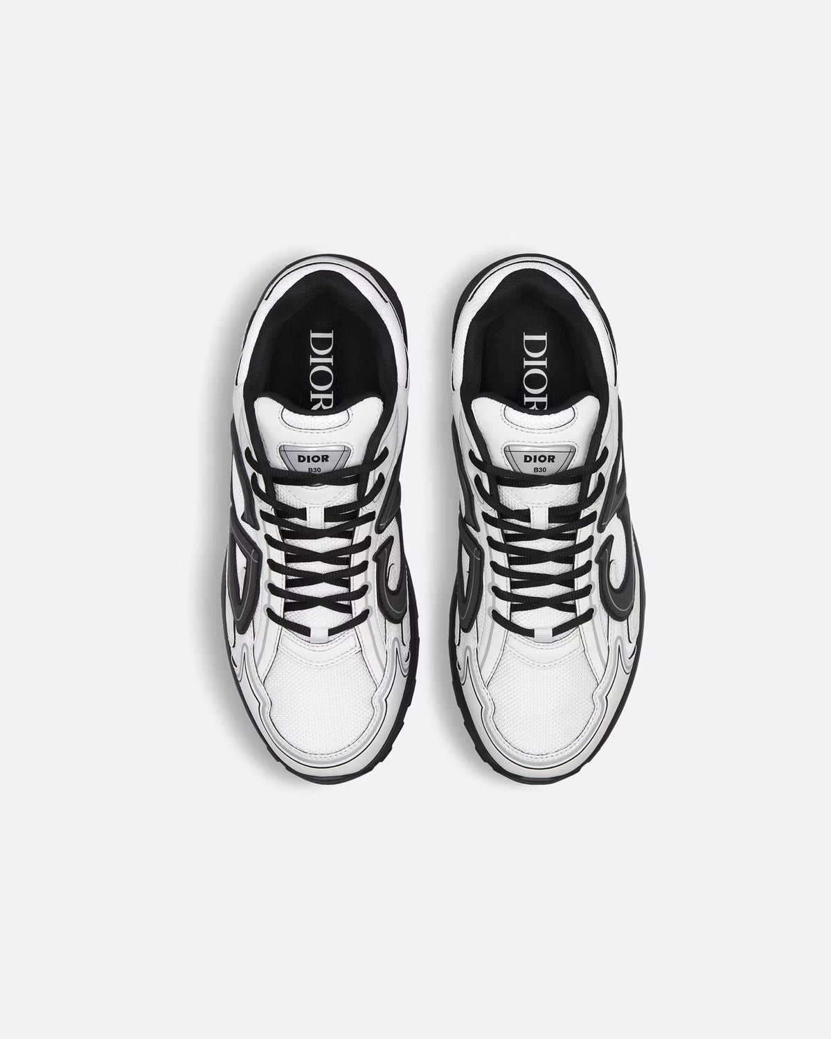Dior B30 Women's & Men's Shoes - White / Black Low-Top Sneakers